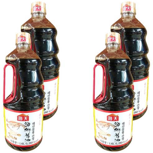해천 해산물용 간장, 1.6L, 4개
