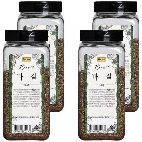 ADDCOOK 바질, 90g, 4개