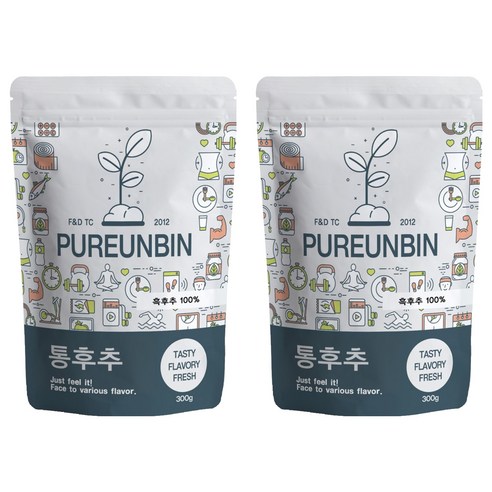 푸른빈 통흑후추, 300g, 2개
