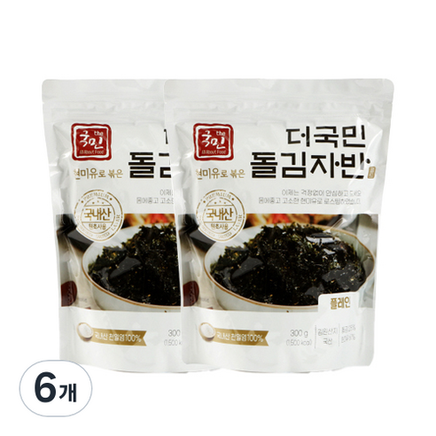 더국민 현미유로 볶은 돌김자반, 300g, 6개