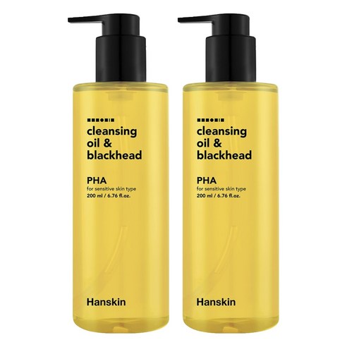 한스킨 클렌징오일 앤 블랙헤드 PHA, 200ml, 2개