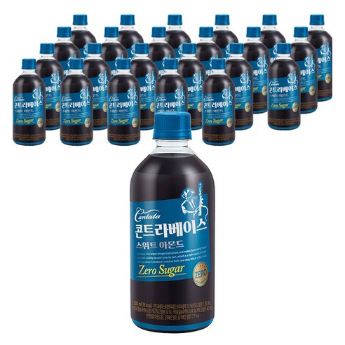 롯데 칸타타 콘트라베이스 스위트 아몬드, 500ml, 18개