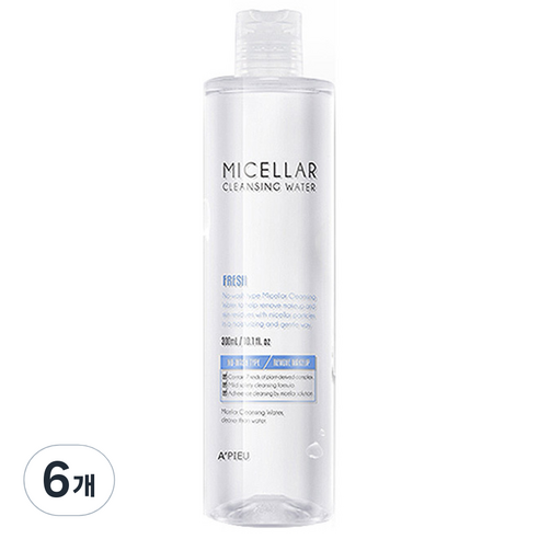 어퓨 미셀라 클렌징 워터 프레쉬, 300ml, 6개