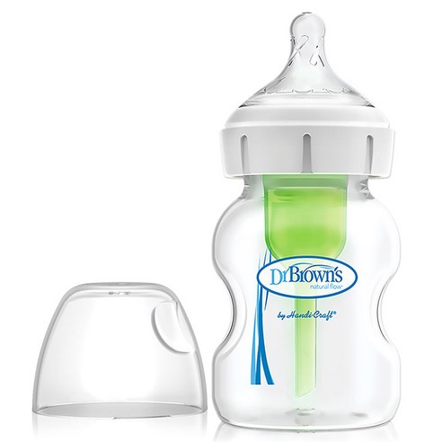 닥터브라운 유아용 옵션스플러스 와이드넥 PP 젖병 150ml, 혼합색상, 1개