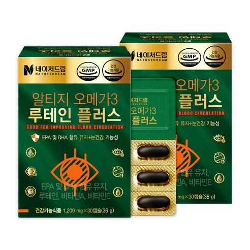 네이처드림 알티지 오메가3 루테인 플러스 36g, 30정, 2개