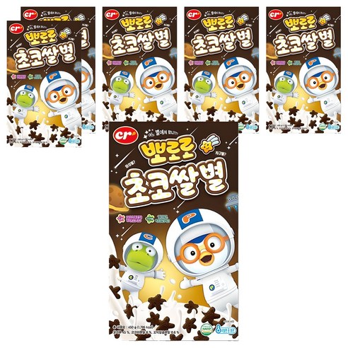 씨알로 뽀로로 초코쌀별 시리얼, 450g, 6개