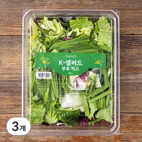팜에이트 K-샐러드 부추 믹스, 250g, 3개
