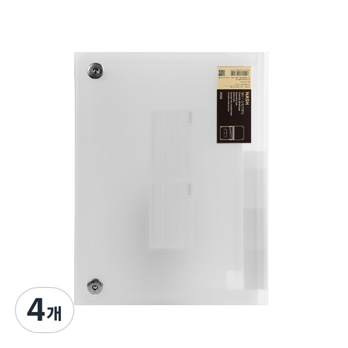 히키스 오피스 A4 아코디언 13비닐포켓 서류 정리함, 화이트클리어, 4개