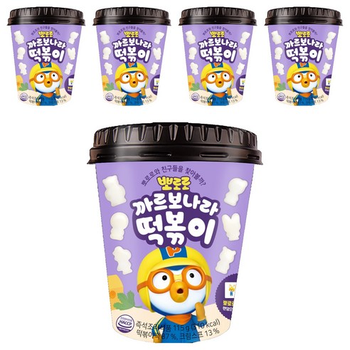 뽀로로 까르보나라 떡볶이, 115g, 5개