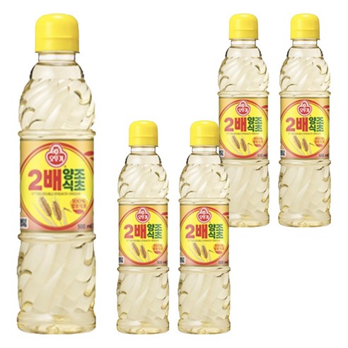 오뚜기 2배 양조식초, 500ml, 5개