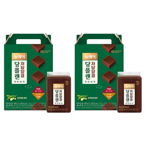 뉴케어 당플랜 저당양갱 22p, 880g, 2개