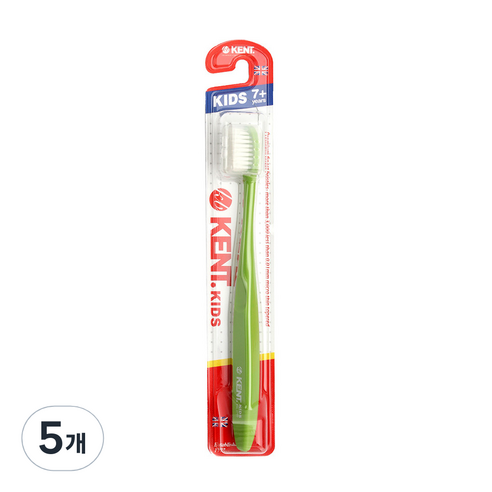 켄트 키즈 초극세모 칫솔, 그린, 1개입, 5개