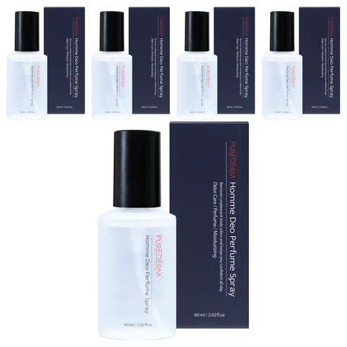 퓨어덤 옴므 데오 퍼퓸 스프레이, 5개, 60ml