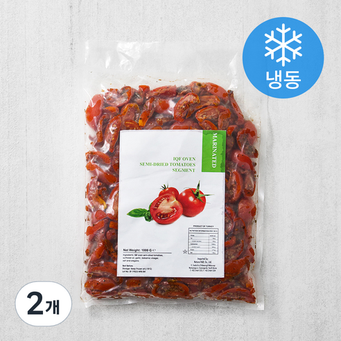 세븐푸드 터키산 토마토 마리네이티드 세그먼트 (냉동), 1kg, 2개