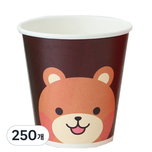 황씨네도시락 캐릭터 종이컵 곰, 250개