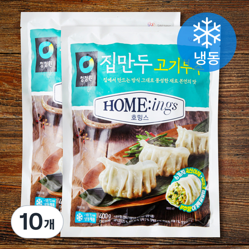 청정원 호밍스 집만두 고기부추 (냉동), 400g, 10개