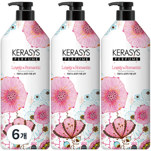 케라시스 러블리 앤 로맨틱 퍼퓸샴푸 꽃향, 980ml, 6개