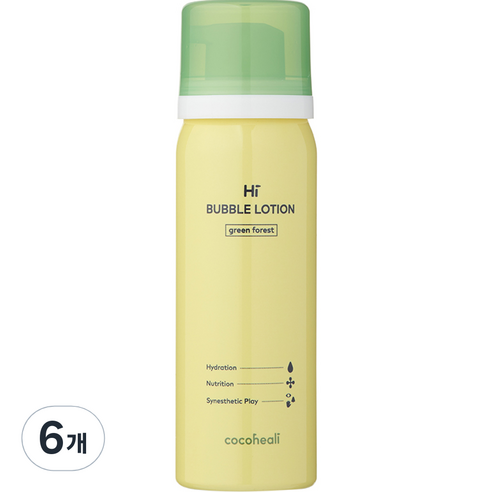 코코힐리 유아용 하이 버블로션 그린 포레스트, 70ml, 6개