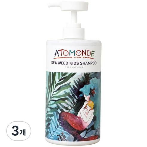 아토몽드 씨위드 키즈샴푸, 1000ml, 3개