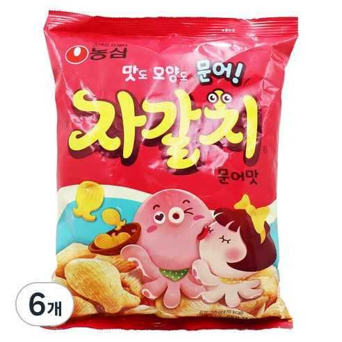 농심 자갈치, 90g, 6개