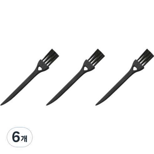 동그란주먹 면도기 틈새먼지 미니 청소솔 블랙블랙, 1개입, 6개