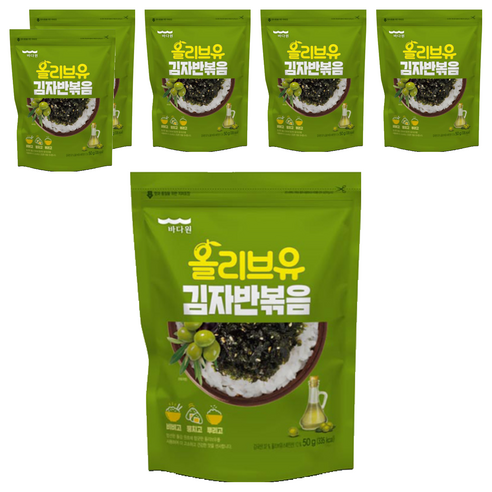 바다원 올리브유 김자반볶음, 50g, 6개
