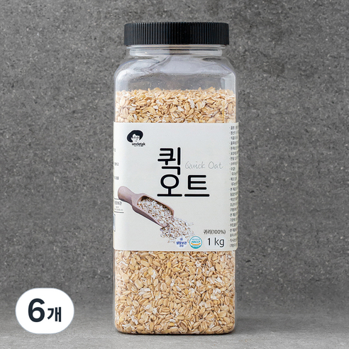 엉클탁 고소한 퀵 오트밀, 1kg, 6개
