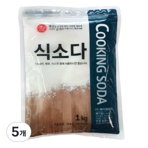 햇살나래 식소다, 1kg, 5개