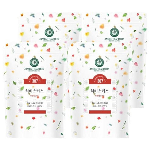 제임스티스푼 히비스커스 차, 1.5g, 30개입, 4개