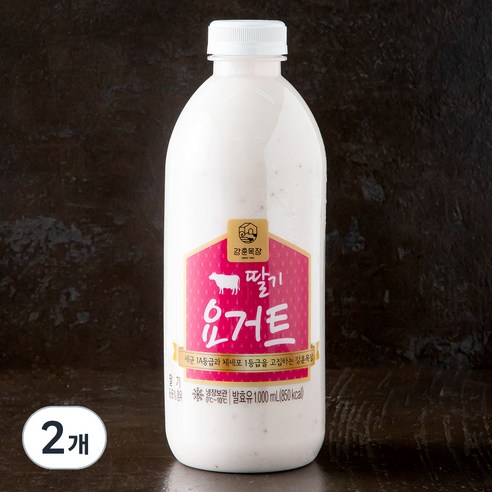 강훈목장 수제요거트 딸기, 1L, 1개입, 2개