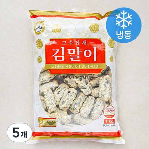 푸르온 고추잡채 김말이 (냉동), 1kg, 5개