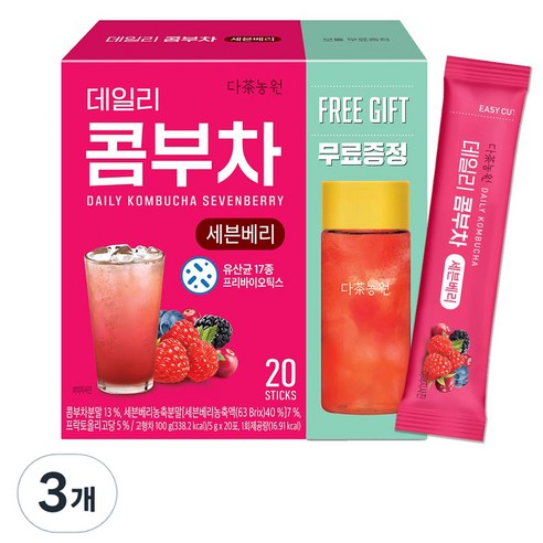다농원 데일리 콤부차 세븐베리, 5g, 20개입, 4개