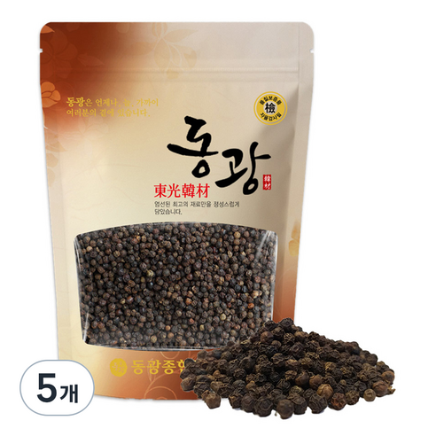 동광한방몰 리필용 통 흑후추, 200g, 5개