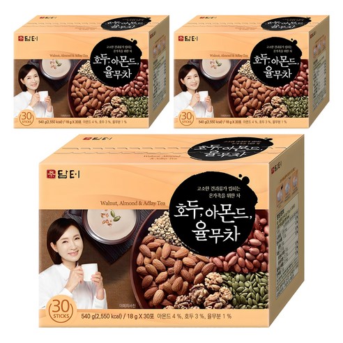 담터 호두 아몬드 율무차, 18g, 30개입, 3개