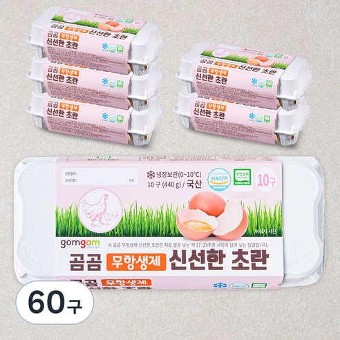 곰곰 무항생제 신선한 초란, 10구, 6개