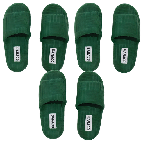 바나코 비비드 테리 룸 슬리퍼, 01 Green, 3세트