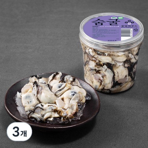 해양수산부품질인증 국산 가열조리용 숨굴 (냉장), 500g, 3개