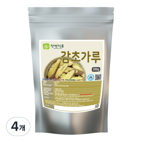 장명식품 감초가루, 300g, 4개