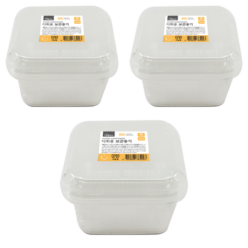 생활미소 다회용 보관용기 450ml, 9개