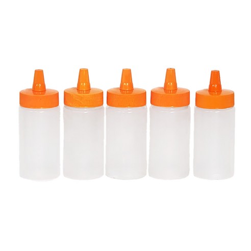 호레카 국내생산 눈금있는 소스통 케찹병, 270ml, 5개