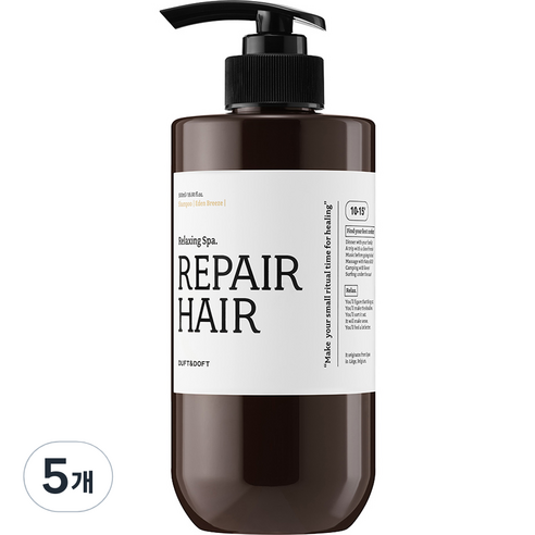더프트앤도프트 릴렉싱 스파 두피 클리닉 샴푸 에덴 브리즈, 5개, 500ml