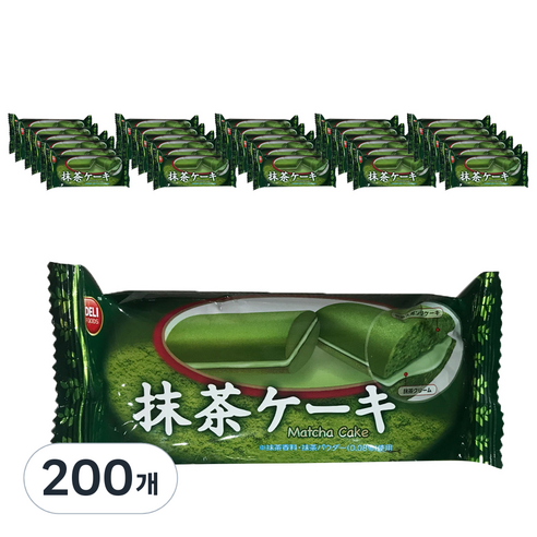 델리 말차 케이크 대용량 행사용, 18g, 200개