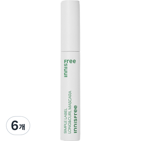 이니스프리 심플라벨 롱앤컬 마스카라 7.5g, 6개