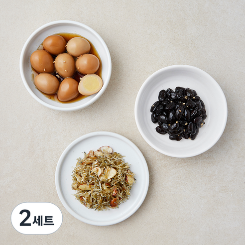 모두의집밥 안매운반찬 2 메추리알장조림 120g + 아몬드멸치 70g + 콩자반 100g 세트, 2세트
