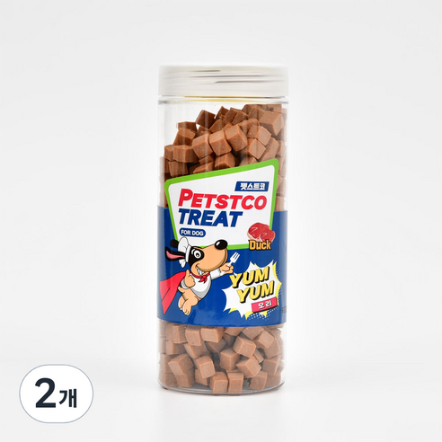 펫스트코 강아지 대용량 트릿 간식, 오리고기, 1kg, 2개
