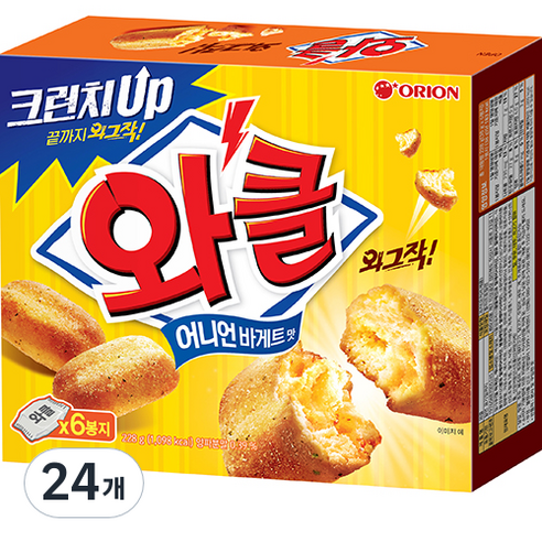 오리온 돌아온 와클 어니언바게트맛, 38g, 24개