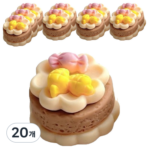 루시마켓 케이크 DIY 재료 망고 + 브라운 25 x 15 mm, 20개