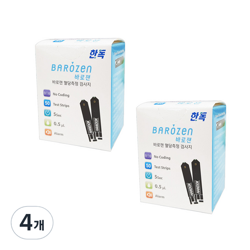 바로잰 혈당시험지, 50매입, 4개