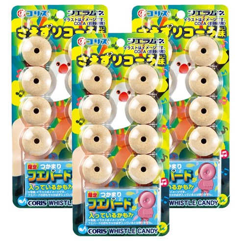 코리스 휘슬라무네 휘파람 사탕 콜라맛, 22g, 3개