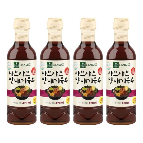 이엔 샤브샤브 맛내기육수, 470ml, 4개